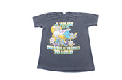 80's A Waist Is A Terrible Thing To Mind Graphic T-Shirt - ThriftedThreads.com