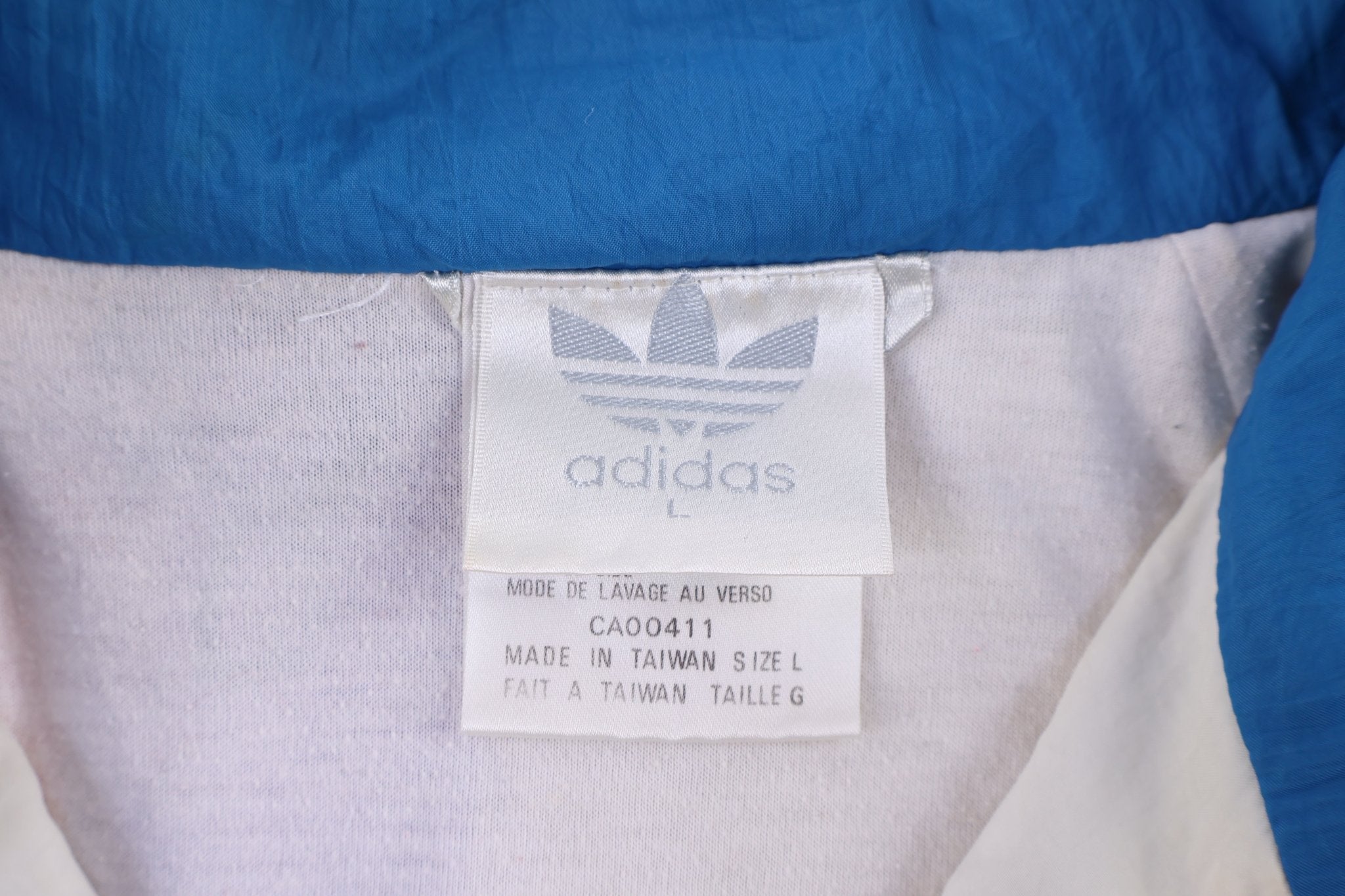 80's Adidas Abstract Graphic Full Zip Jacket - Jacket - Thrifted Threads