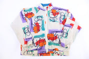 80's Adidas Abstract Graphic Full Zip Jacket - Jacket - Thrifted Threads