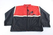 80's Adidas Black, Red, & White Zip Up Jacket - Jackets - Thrifted Threads