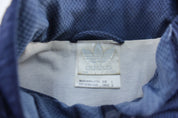 80's Adidas Embroidered Logo Blue Zip Up Jacket - Jacket - Thrifted Threads