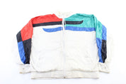 80's Adidas Embroidered Logo Colorful Zip Up Jacket - Jacket - Thrifted Threads