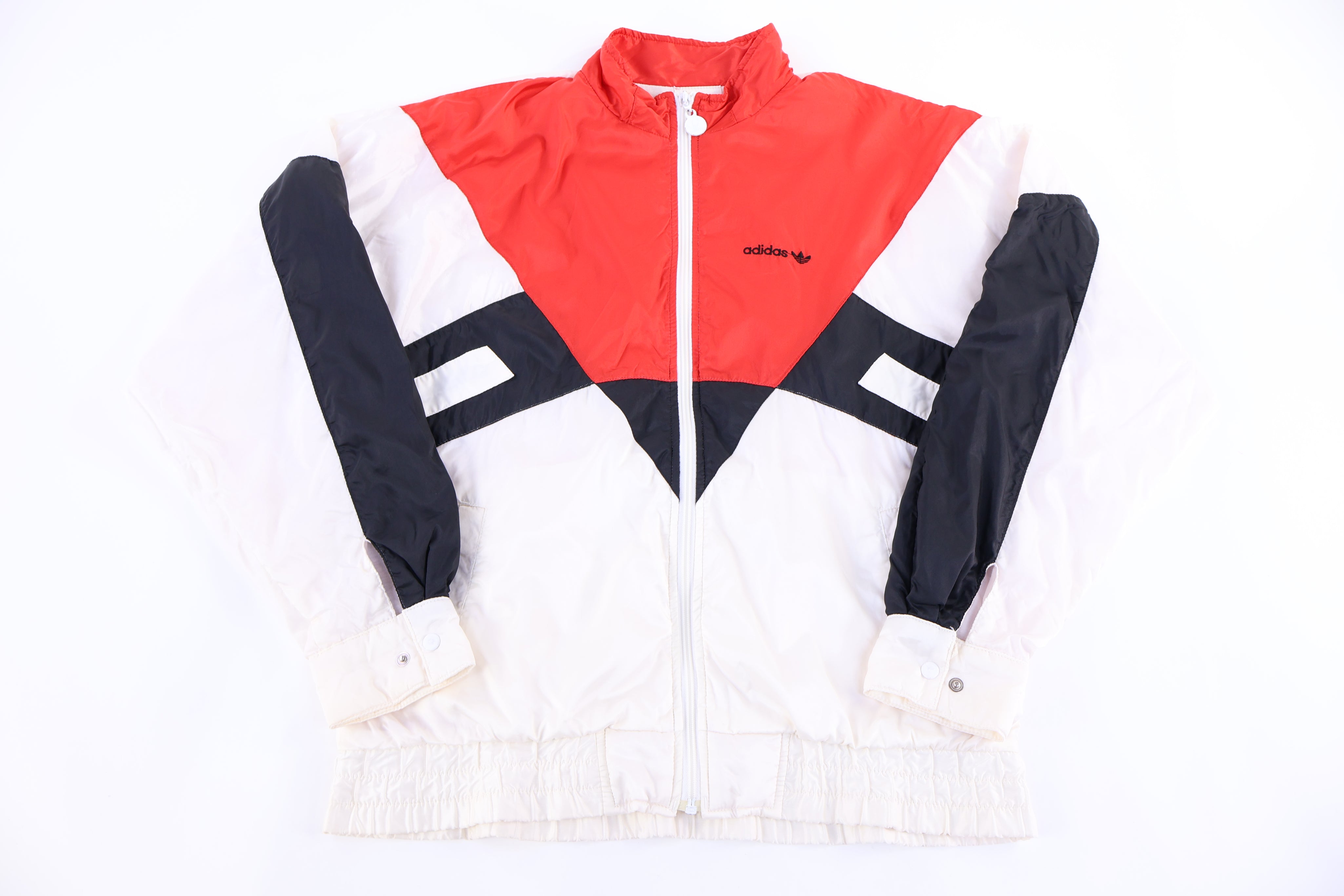 80's Adidas Embroidered Logo Multicolor Full Zip Jacket - Jacket - Thrifted Threads
