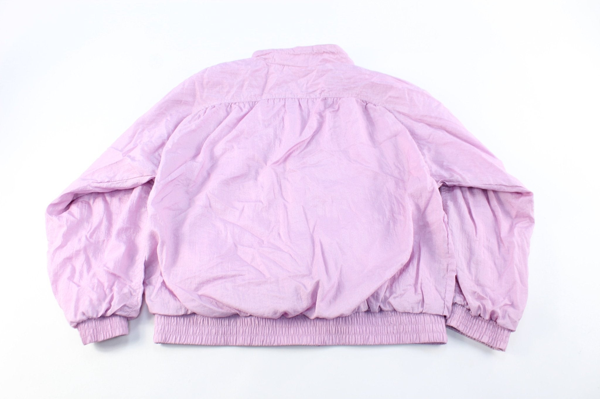 80's Adidas Embroidered Logo Purple Zip Up Jacket - ThriftedThreads.com