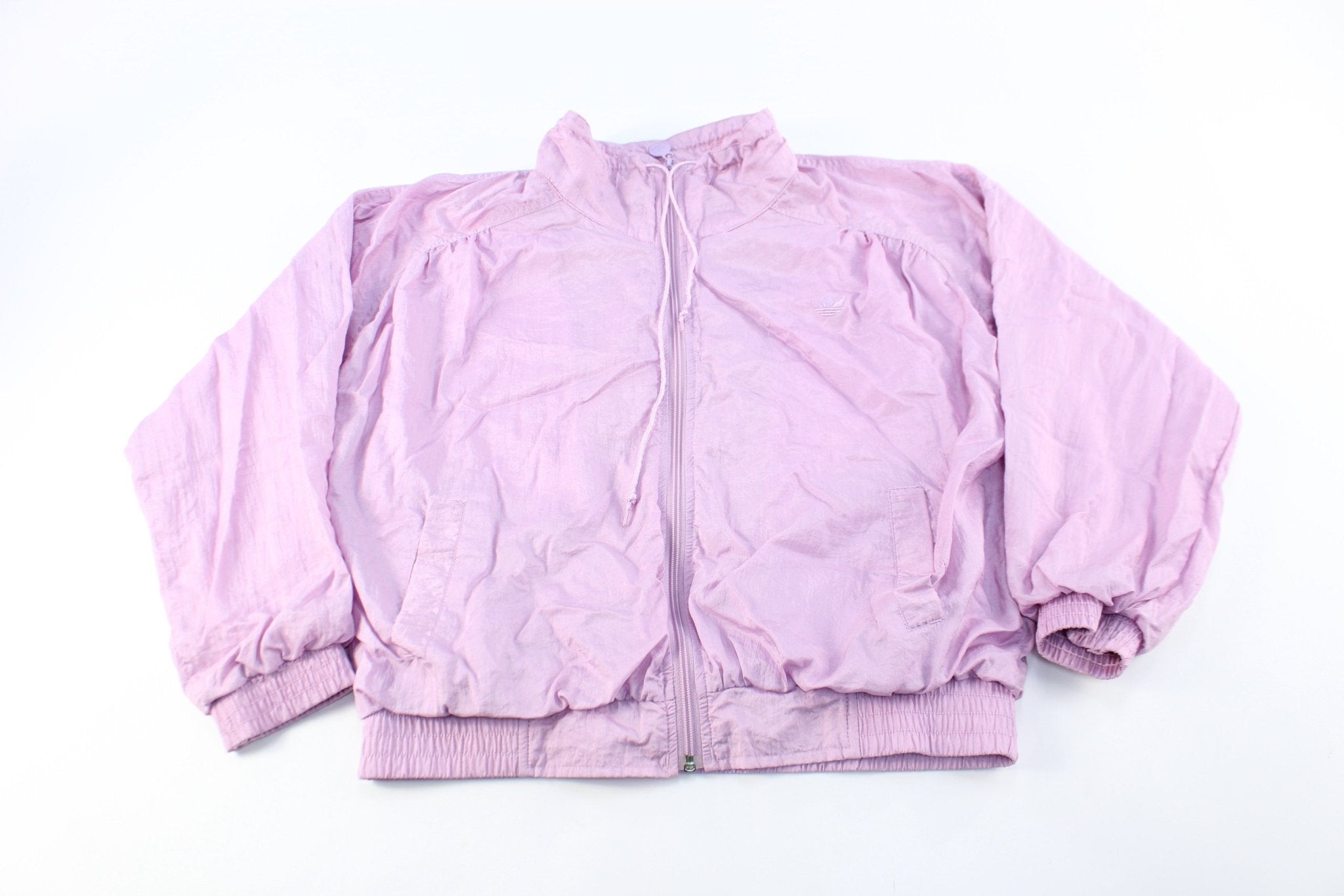 80's Adidas Embroidered Logo Purple Zip Up Jacket - Jackets - Thrifted Threads