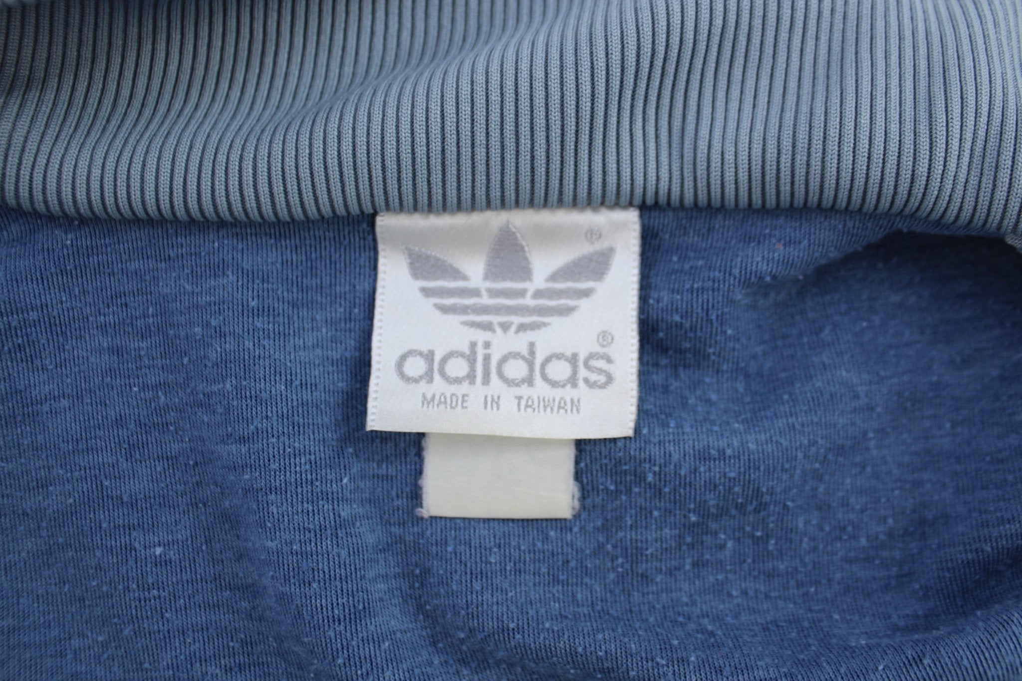 80's Adidas Embroidered Logo Red, Blue, & Grey Track Jacket - ThriftedThreads.com