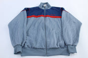 80's Adidas Embroidered Logo Red, Blue, & Grey Track Jacket - Jackets - Thrifted Threads