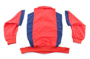 80's Adidas Embroidered Logo Red, Blue, & White Zip Up Jacket - Jacket - Thrifted Threads