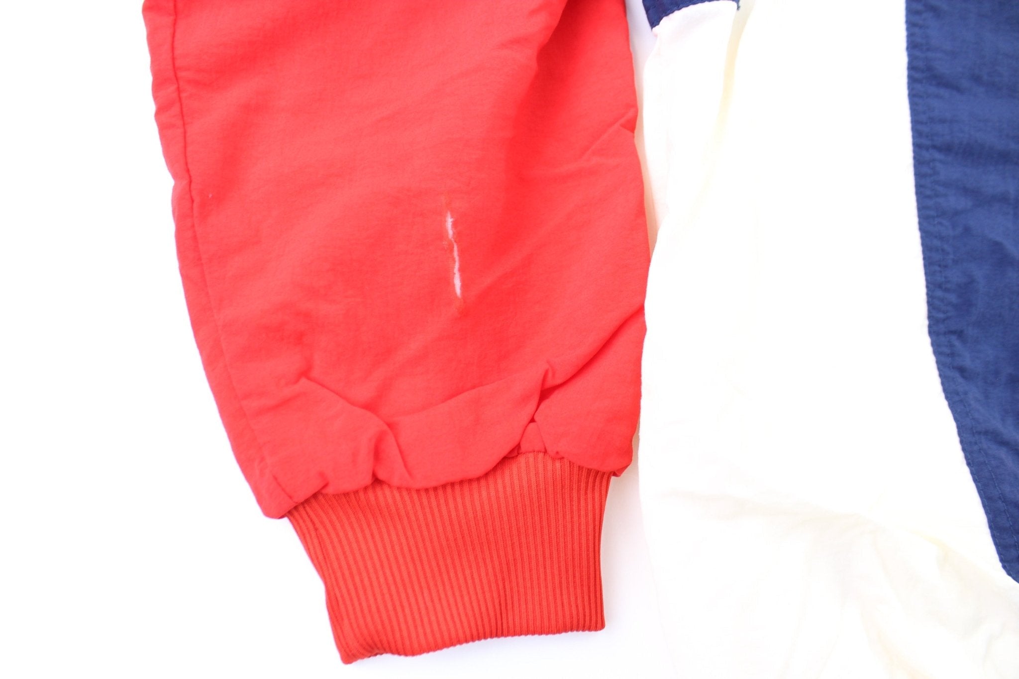 80's Adidas Embroidered Logo Red, Blue, & White Zip Up Jacket - Jacket - Thrifted Threads