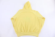 80's Adidas Graphic Logo Yellow Pullover Hoodie - Sweatshirt - Thrifted Threads