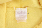80's Adidas Graphic Logo Yellow Pullover Hoodie - Sweatshirt - Thrifted Threads