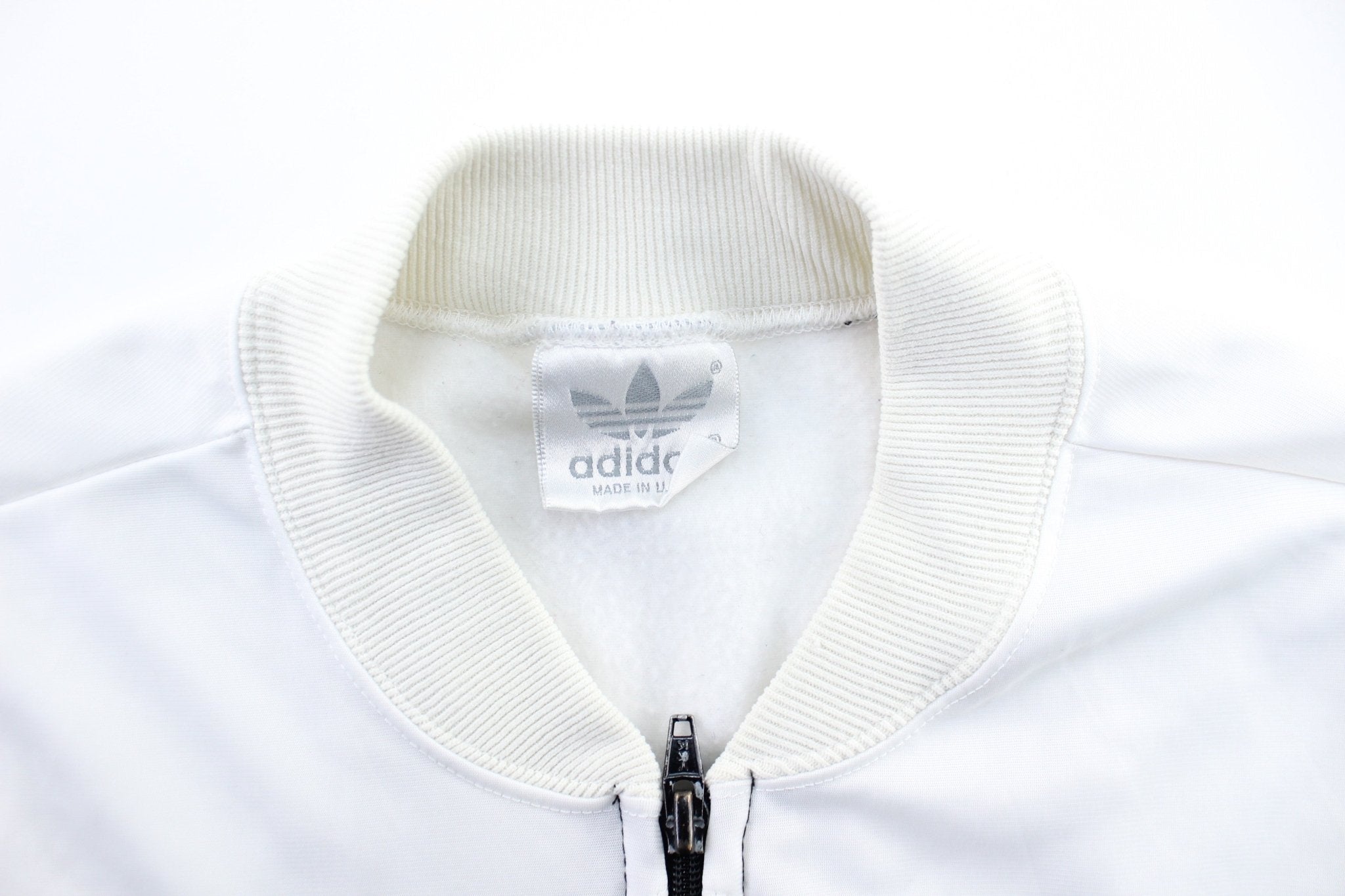 80's Adidas Logo Embroidered Zip Up Jacket - Jacket - Thrifted Threads