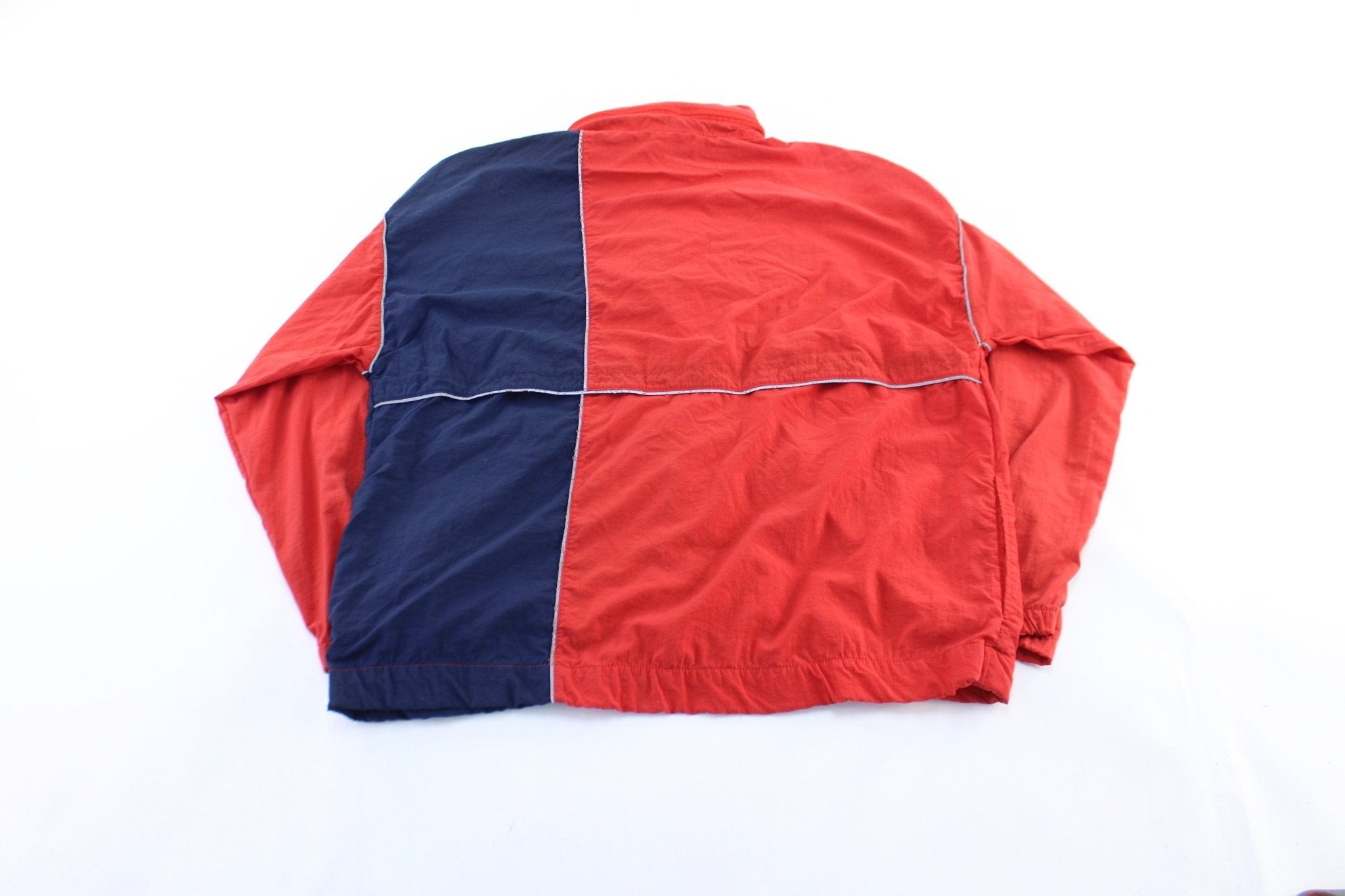 80's Adidas Logo Red & Blue Zip Up Jacket - Jacket - Thrifted Threads