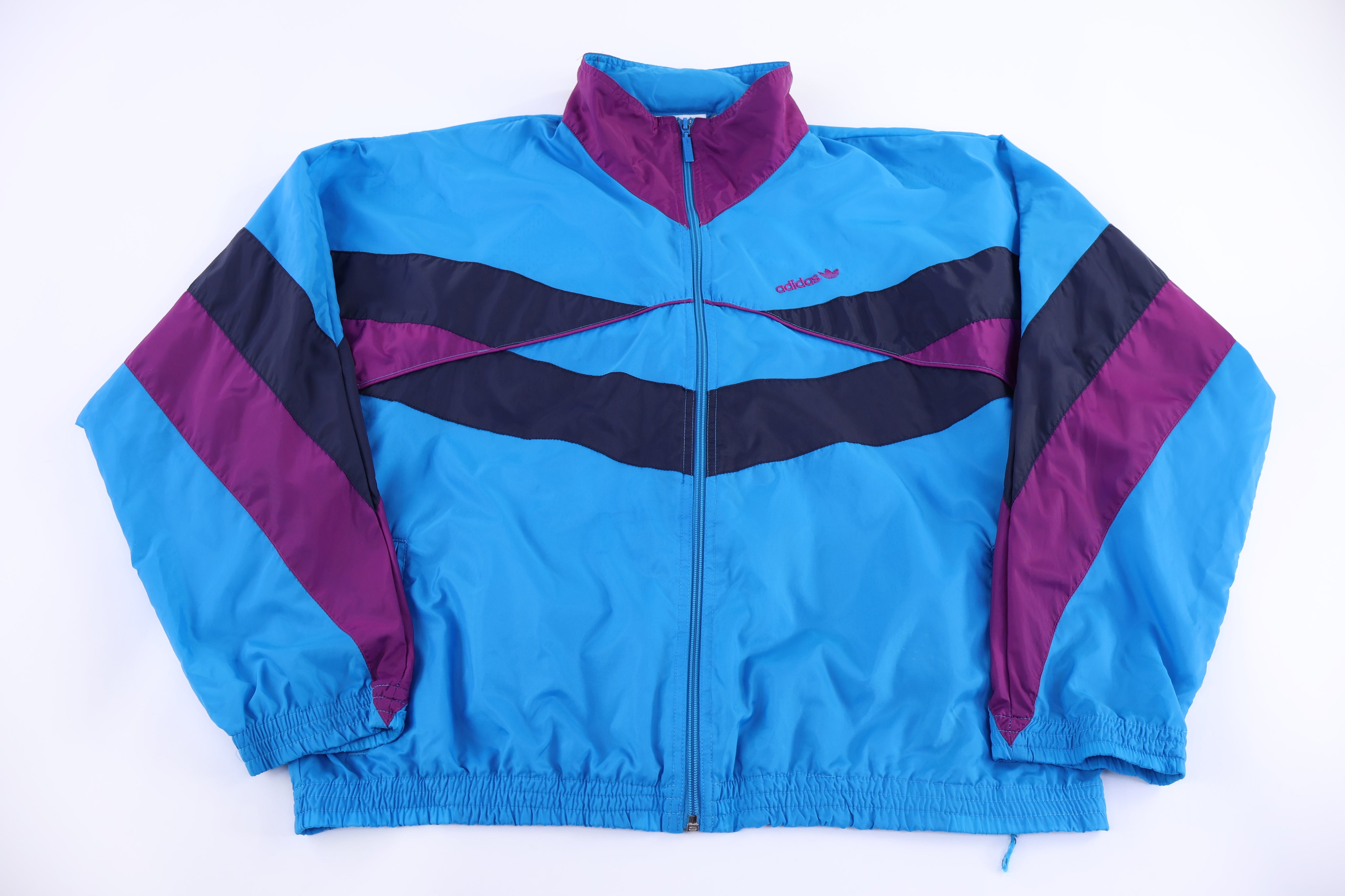 80's Adidas Multicolor Full Zip Jacket - Jacket - Thrifted Threads