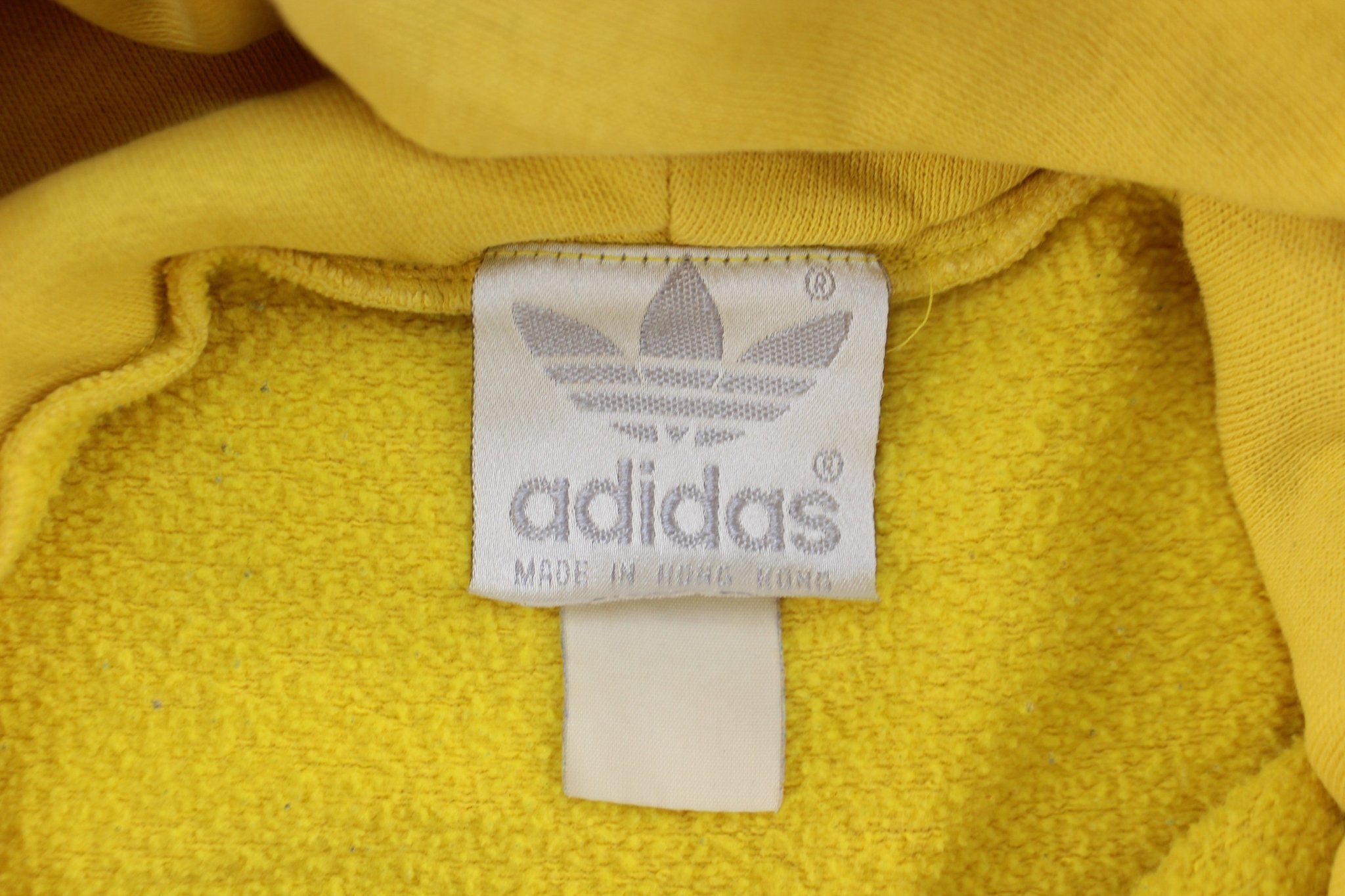 80's Adidas Torison Yellow Pullover Hoodie - ThriftedThreads.com