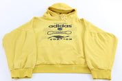 80's Adidas Torison Yellow Pullover Hoodie - ThriftedThreads.com