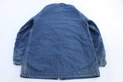 80's Big Mac Dark Wash Blanket Lined Chore Jacket - ThriftedThreads.com