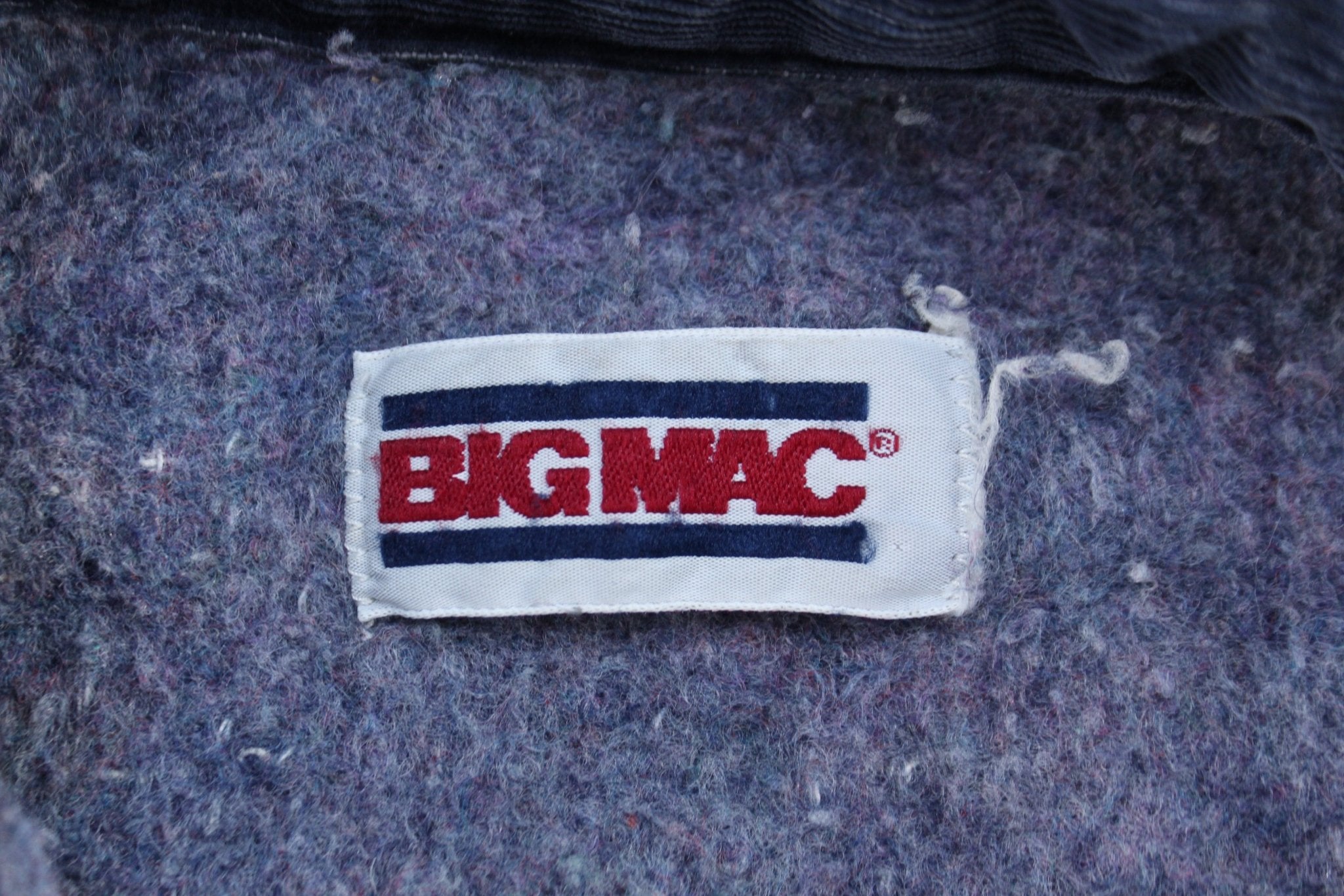 80's Big Mac Dark Wash Blanket Lined Chore Jacket - ThriftedThreads.com