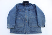 80's Big Mac Dark Wash Blanket Lined Chore Jacket - Jacket - Thrifted Threads