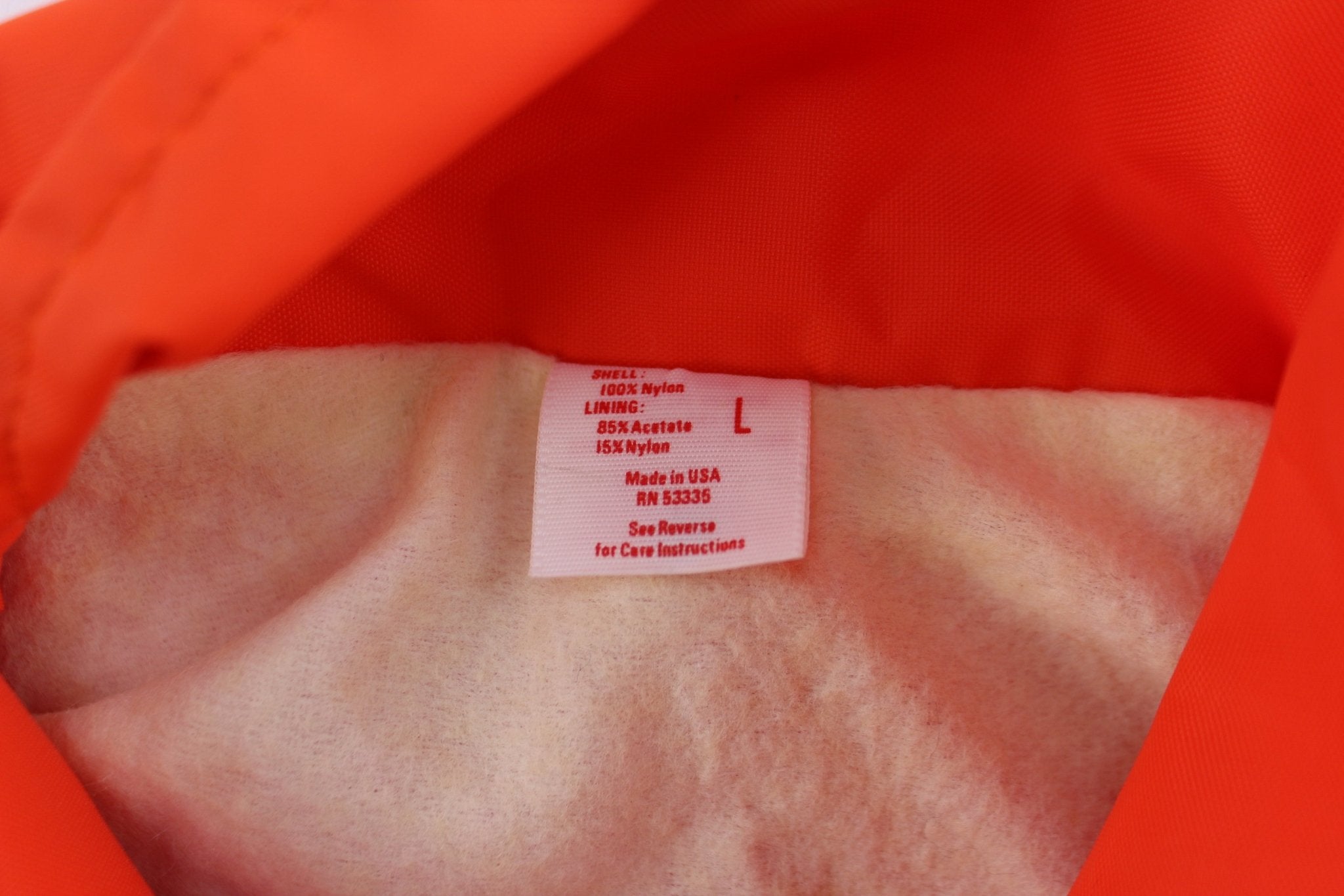 80's Black, White & Orange Striped Racing Jacket - ThriftedThreads.com