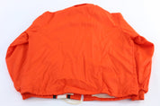 80's Black, White & Orange Striped Racing Jacket - ThriftedThreads.com