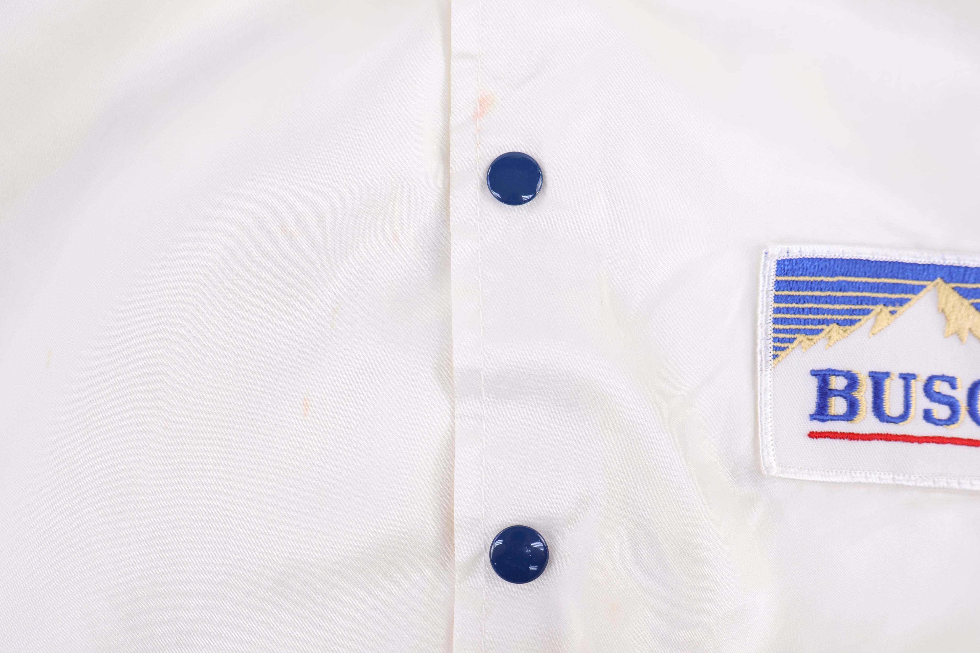 80's Busch Beers Satin Bomber Jacket - Jacket - Thrifted Threads