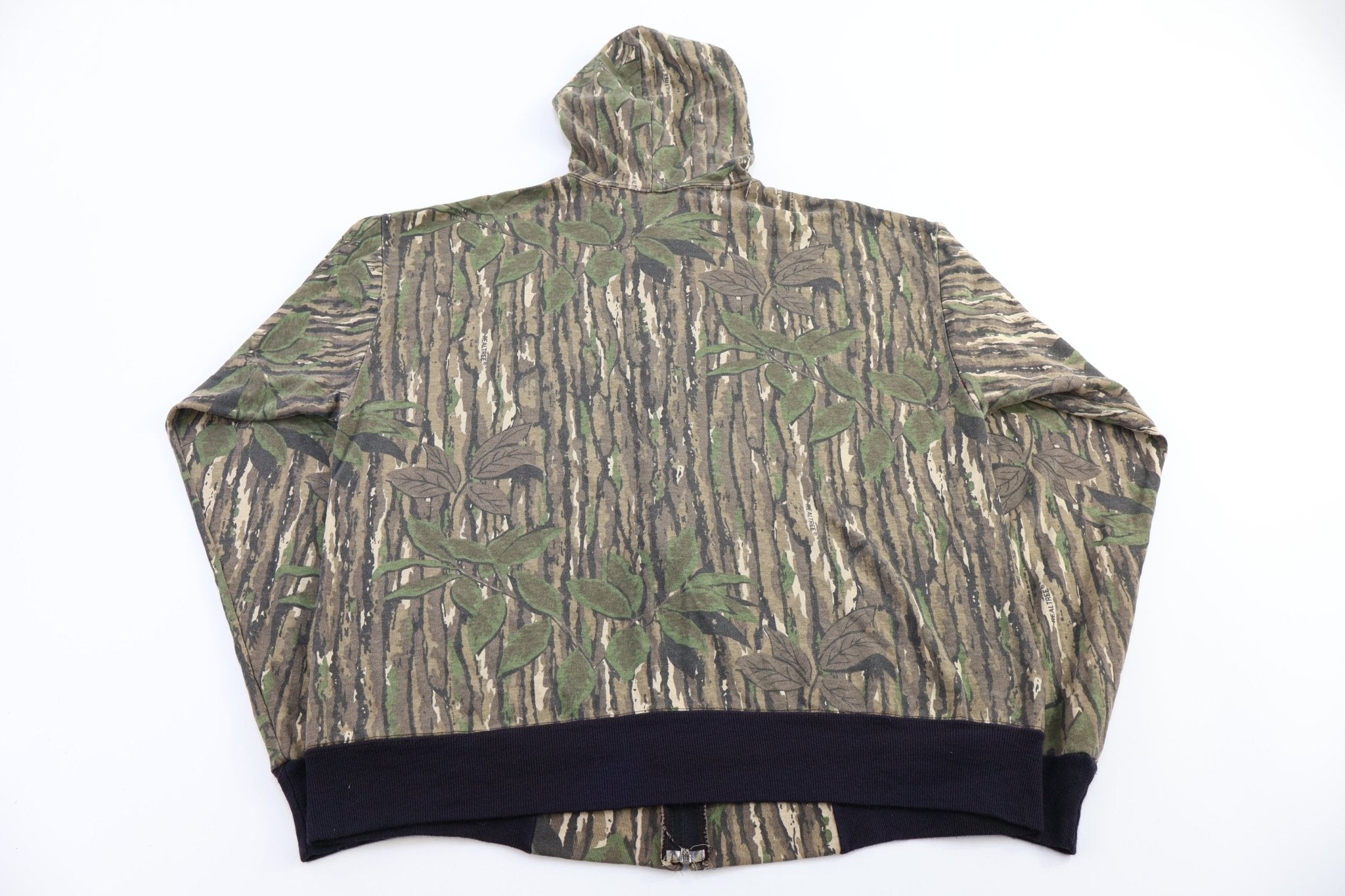 80's Camo Full Zip Lightweight Hoodie - jacket - Thrifted Threads
