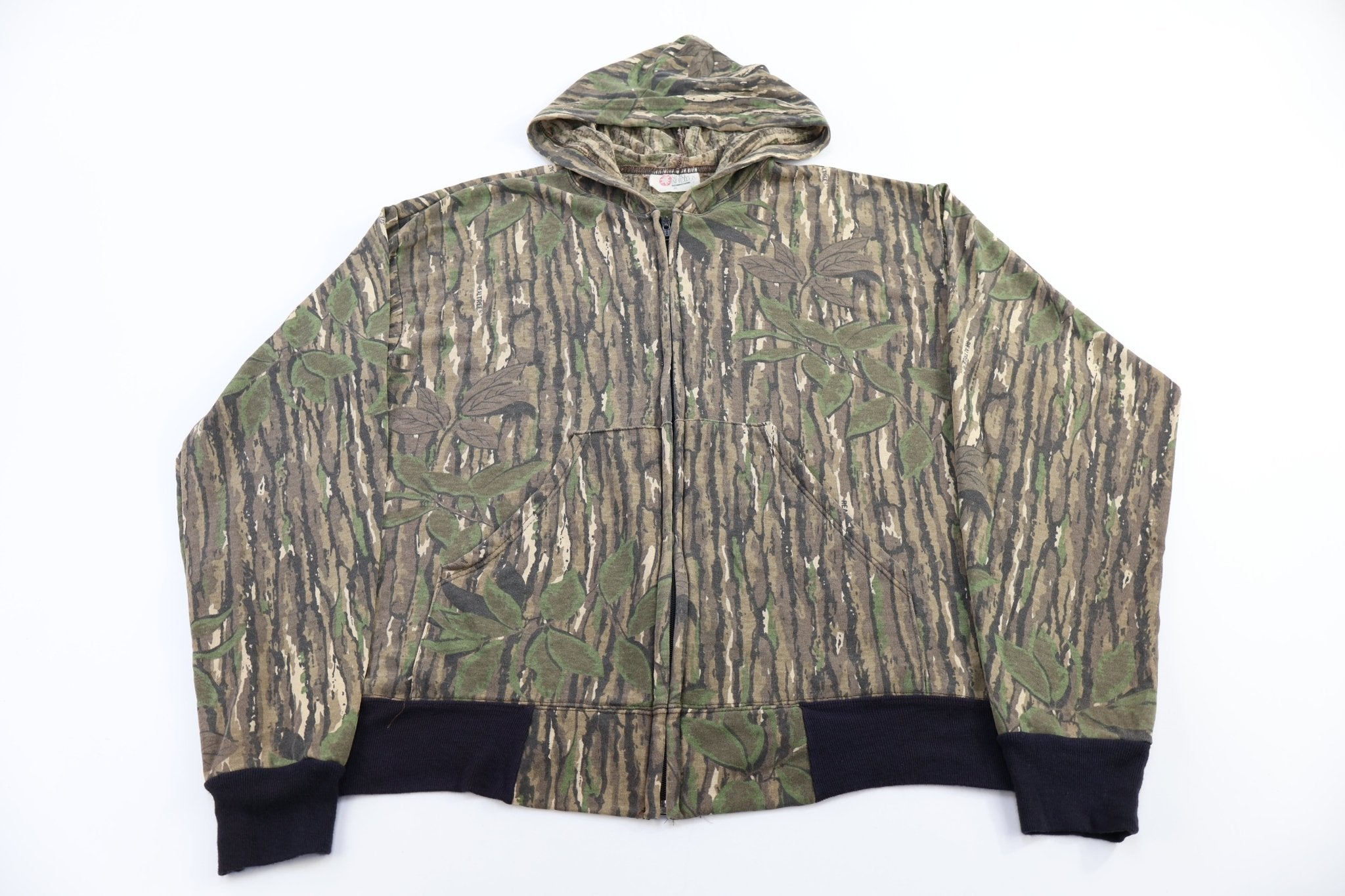80's Camo Full Zip Lightweight Hoodie - jacket - Thrifted Threads