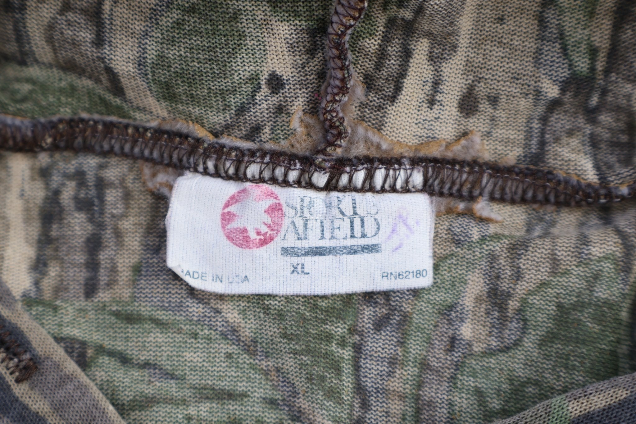 80's Camo Full Zip Lightweight Hoodie - jacket - Thrifted Threads