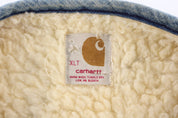 80's Carhartt Sherpa Lined Dark Wash Denim Vest - Vest - Thrifted Threads