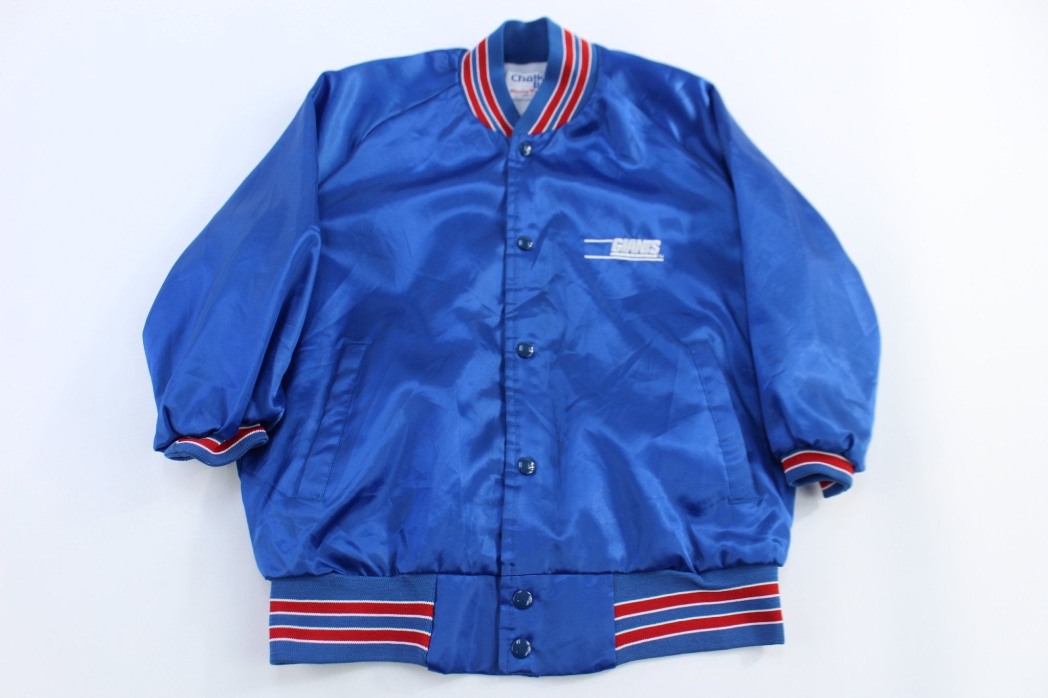 80's Chalk Line New York Giants Football 3/4 Sleeve Jacket - Jacket - Thrifted Threads
