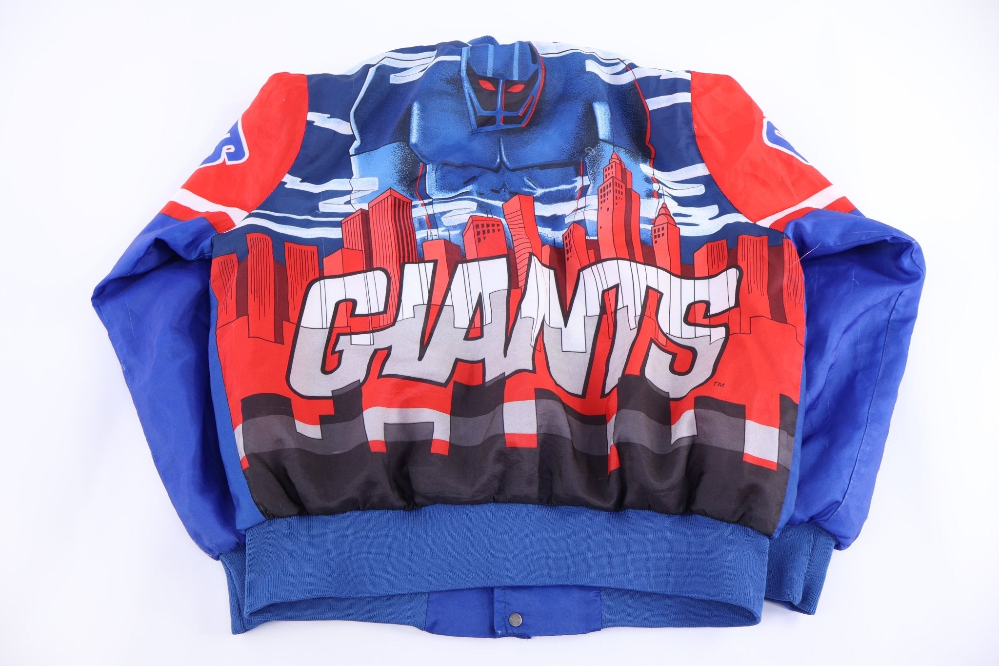 80's Chalk Line New York Giants Football Bomber Jacket - Jackets - Thrifted Threads