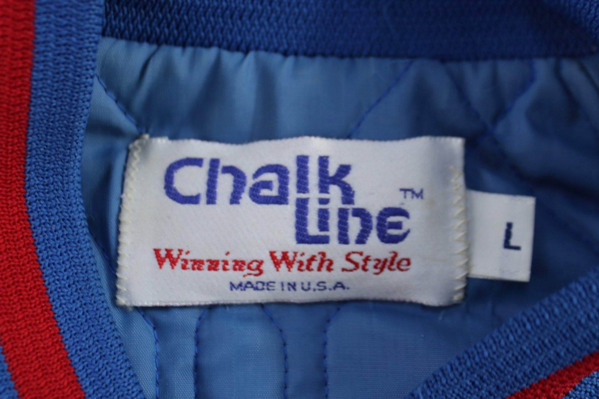 80's Chalk Line New York Giants Football Jacket - Jacket - Thrifted Threads