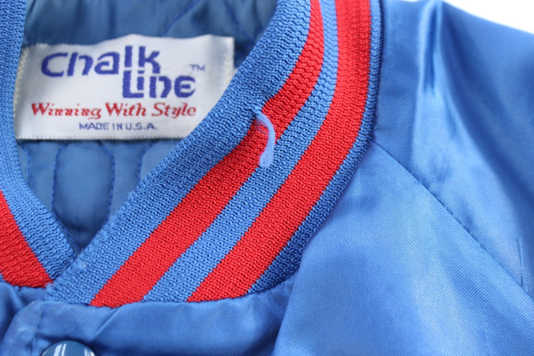 80's Chalk Line New York Giants Football Jacket - Jacket - Thrifted Threads