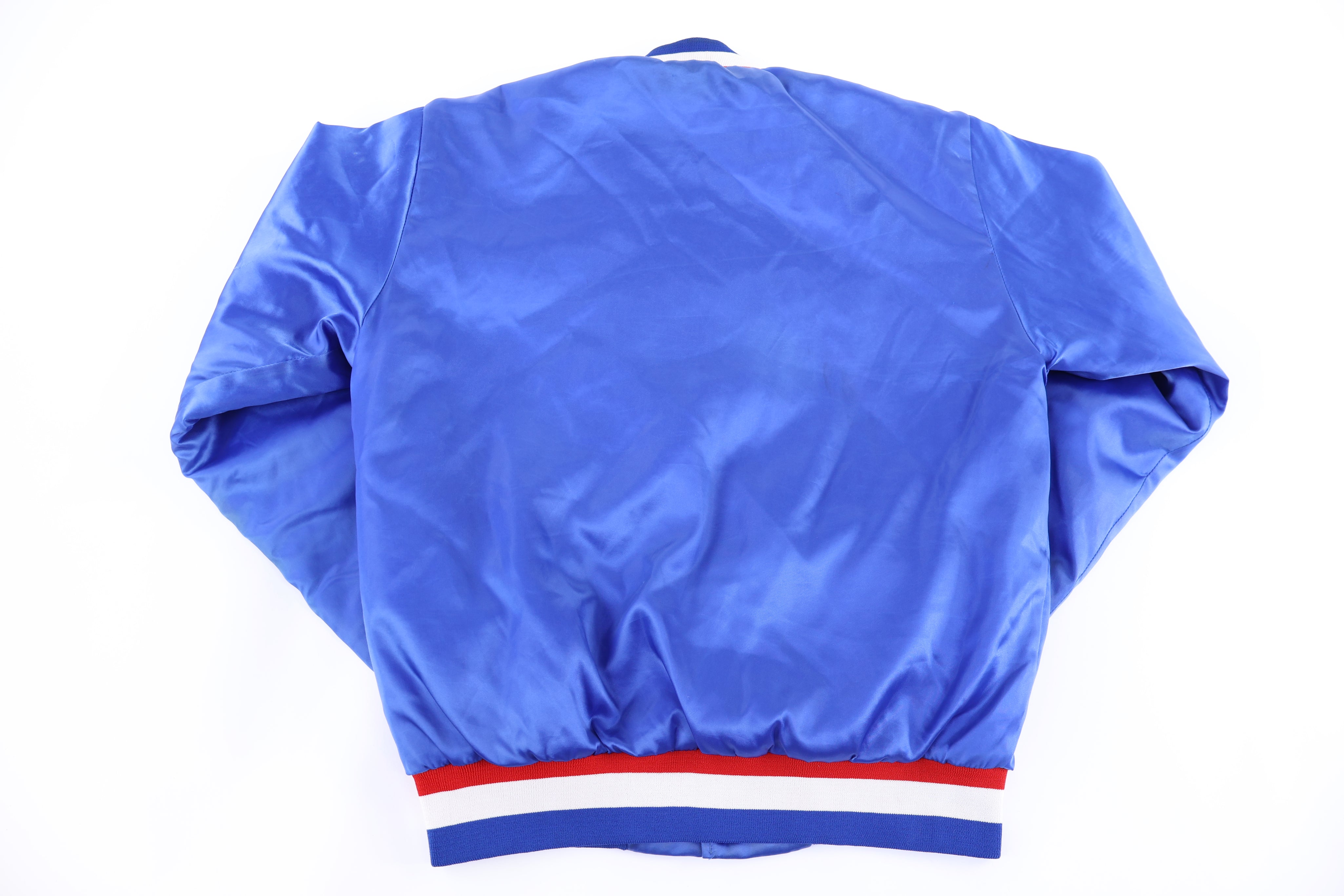 80's Chicago Bears Football Satin Bomber Jacket - Jacket - Thrifted Threads