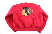 80's Chicago Blackhawks Hockey Bomber Jacket - Jacket - Thrifted Threads