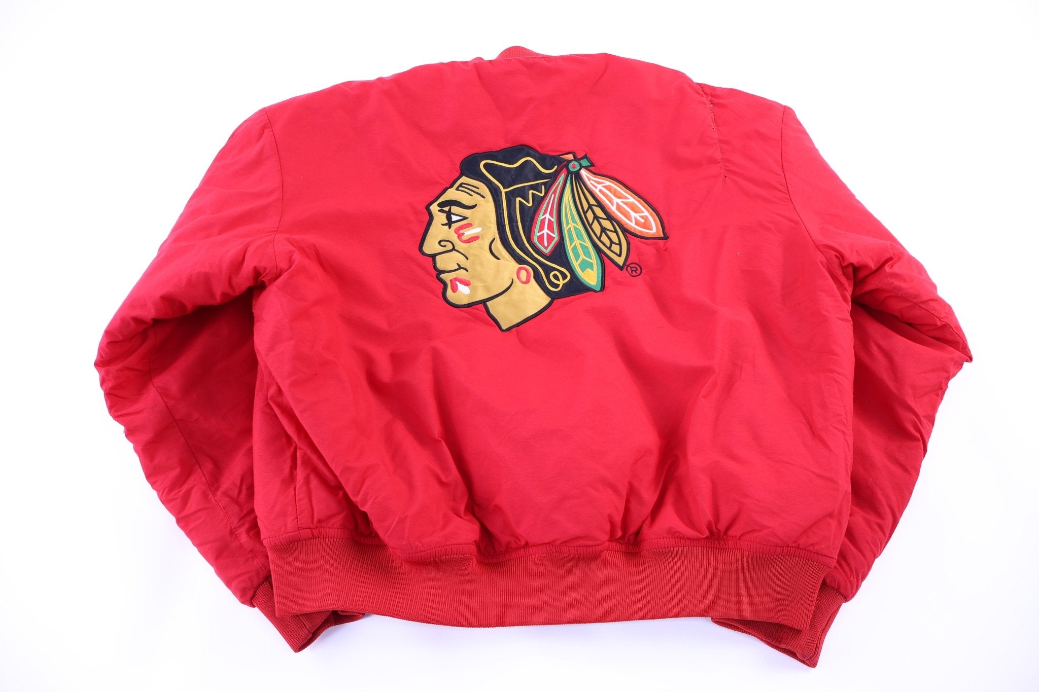 80's Chicago Blackhawks Hockey Bomber Jacket - Jacket - Thrifted Threads