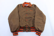 80's Cleveland Browns Embroidered Bomber Jacket - ThriftedThreads.com