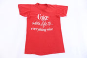 80's Coke Adds Life To Everything Nice T-shirt - Shirts & Tops - Thrifted Threads