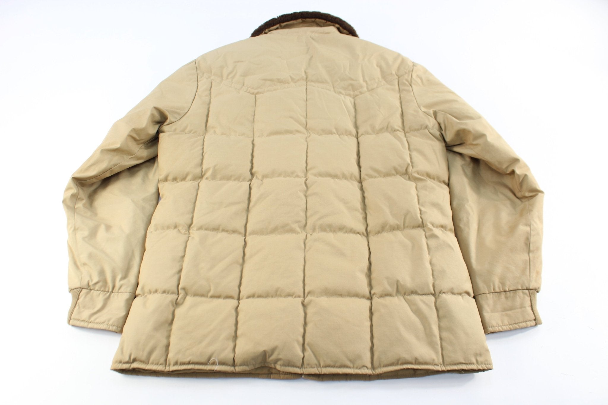 80's Comfy Goose Down Puffer Zip Up Jacket - ThriftedThreads.com