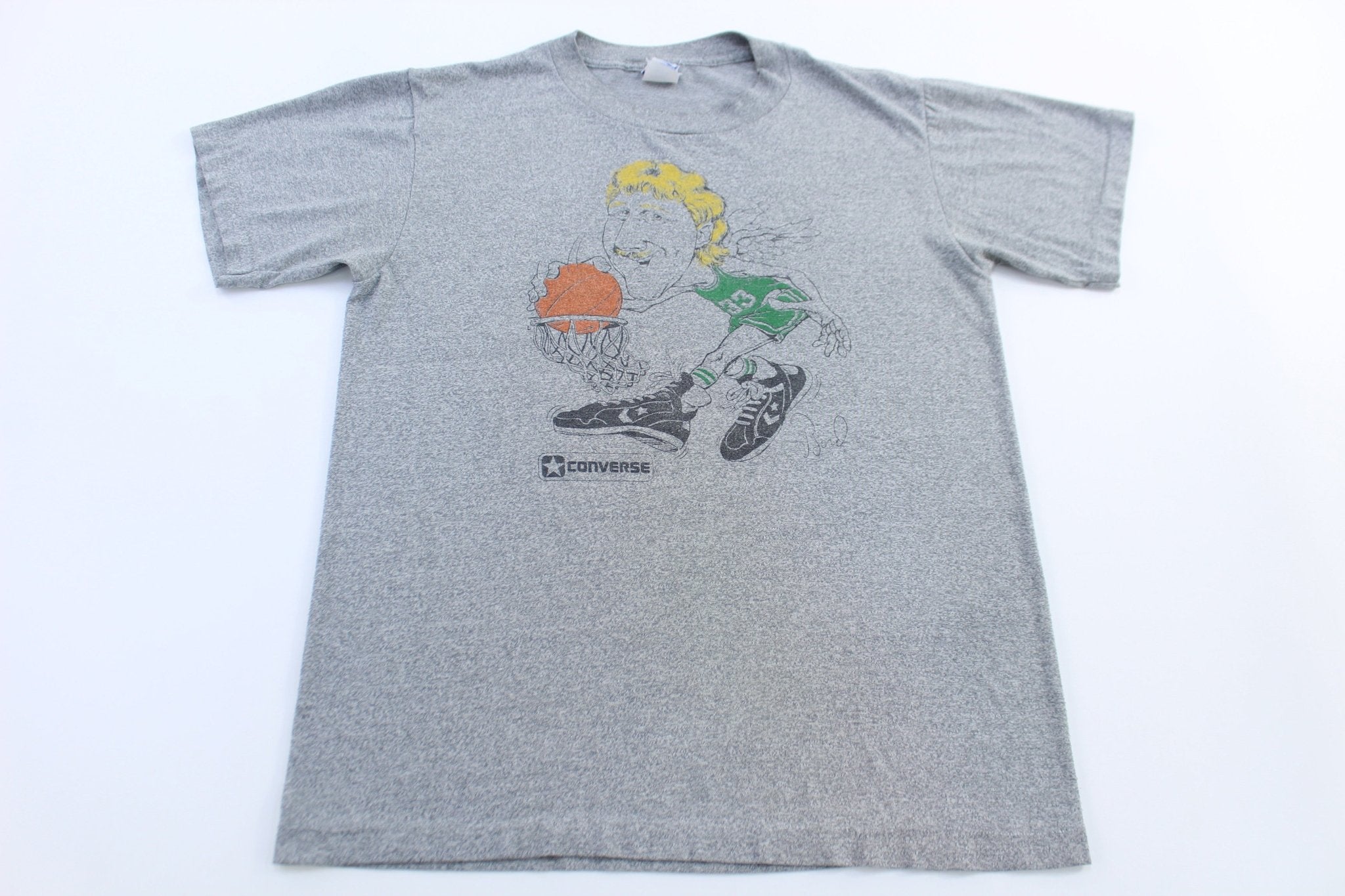 80's Converse Larry Bird T-shirt - ThriftedThreads.com