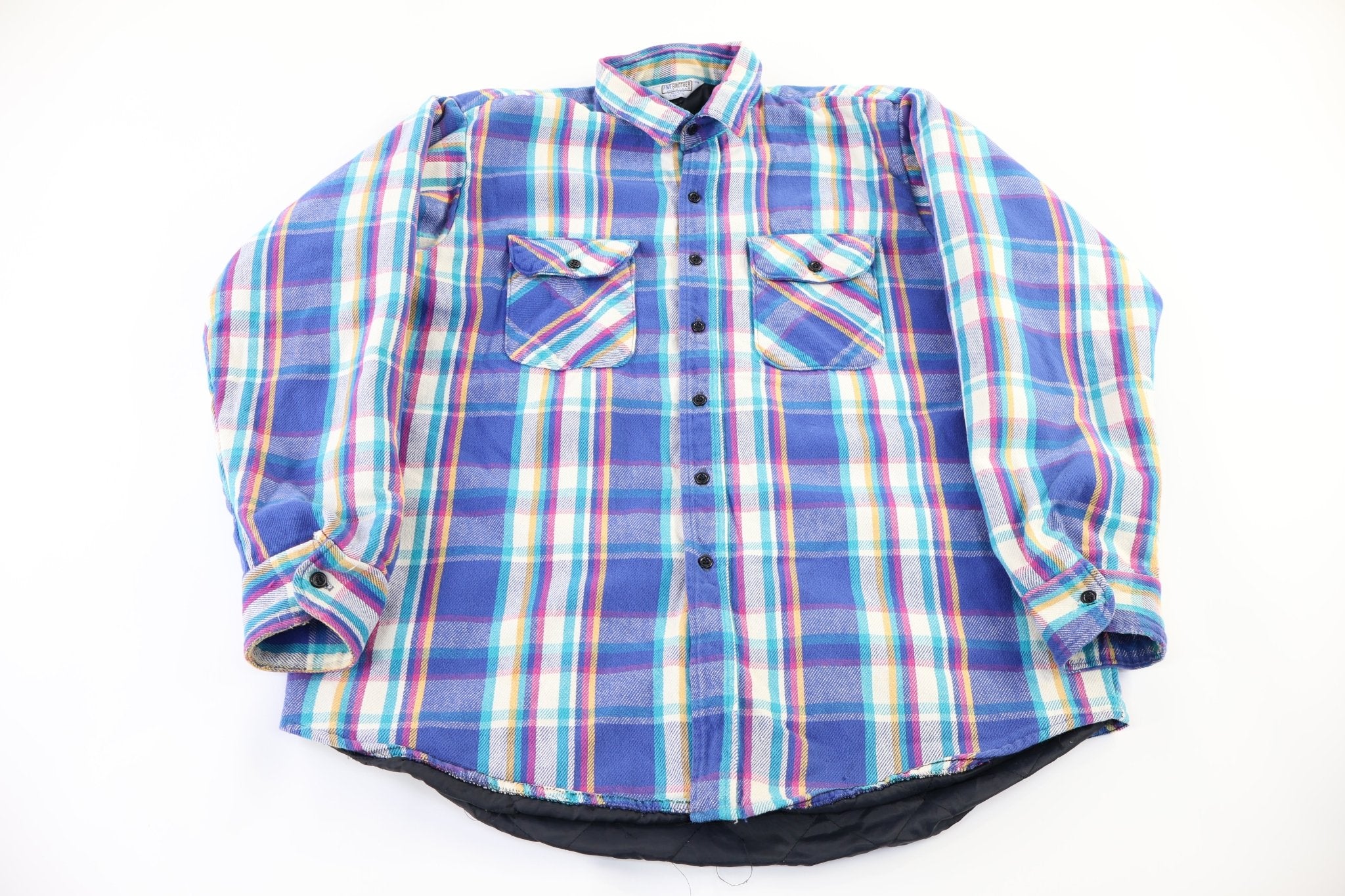 80's Five Brother Multicolor Plaid LS Button Down - Button Ups/Downs - Thrifted Threads