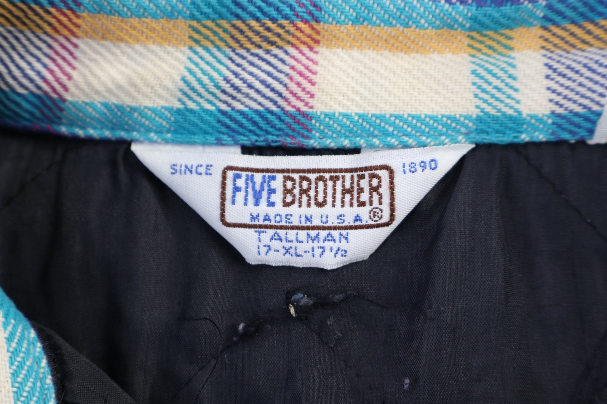 80's Five Brother Multicolor Plaid LS Button Down - Button Ups/Downs - Thrifted Threads
