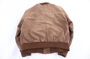 80's G-III Brown Leather Bomber Jacket - Jacket - Thrifted Threads
