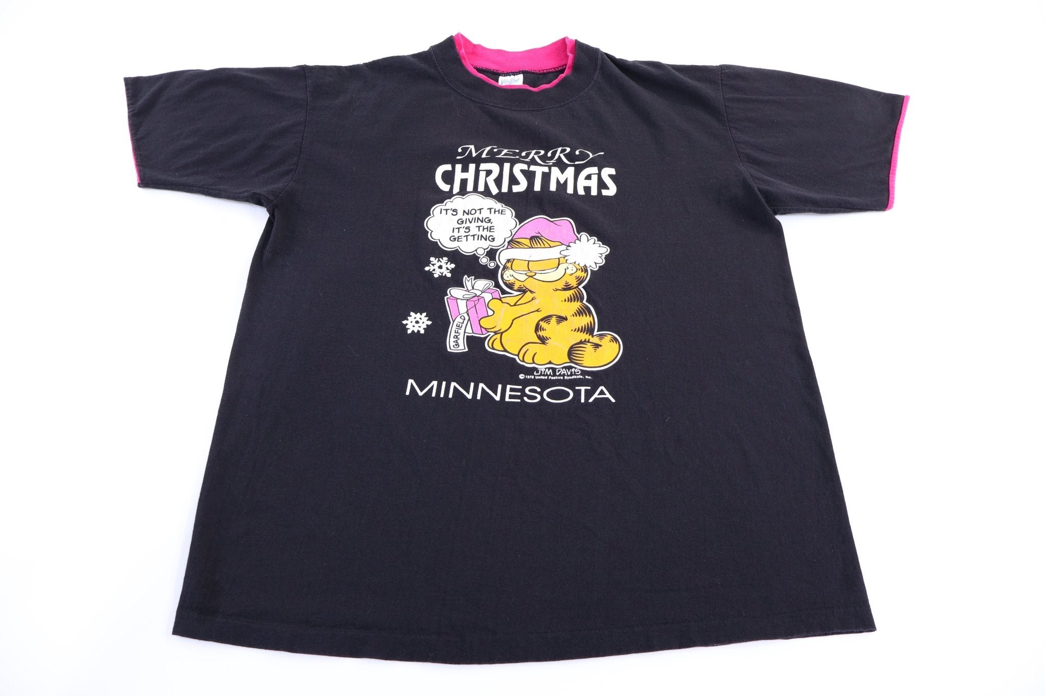 80's Garfield Merry Christmas T-shirt - Shirts & Tops - Thrifted Threads