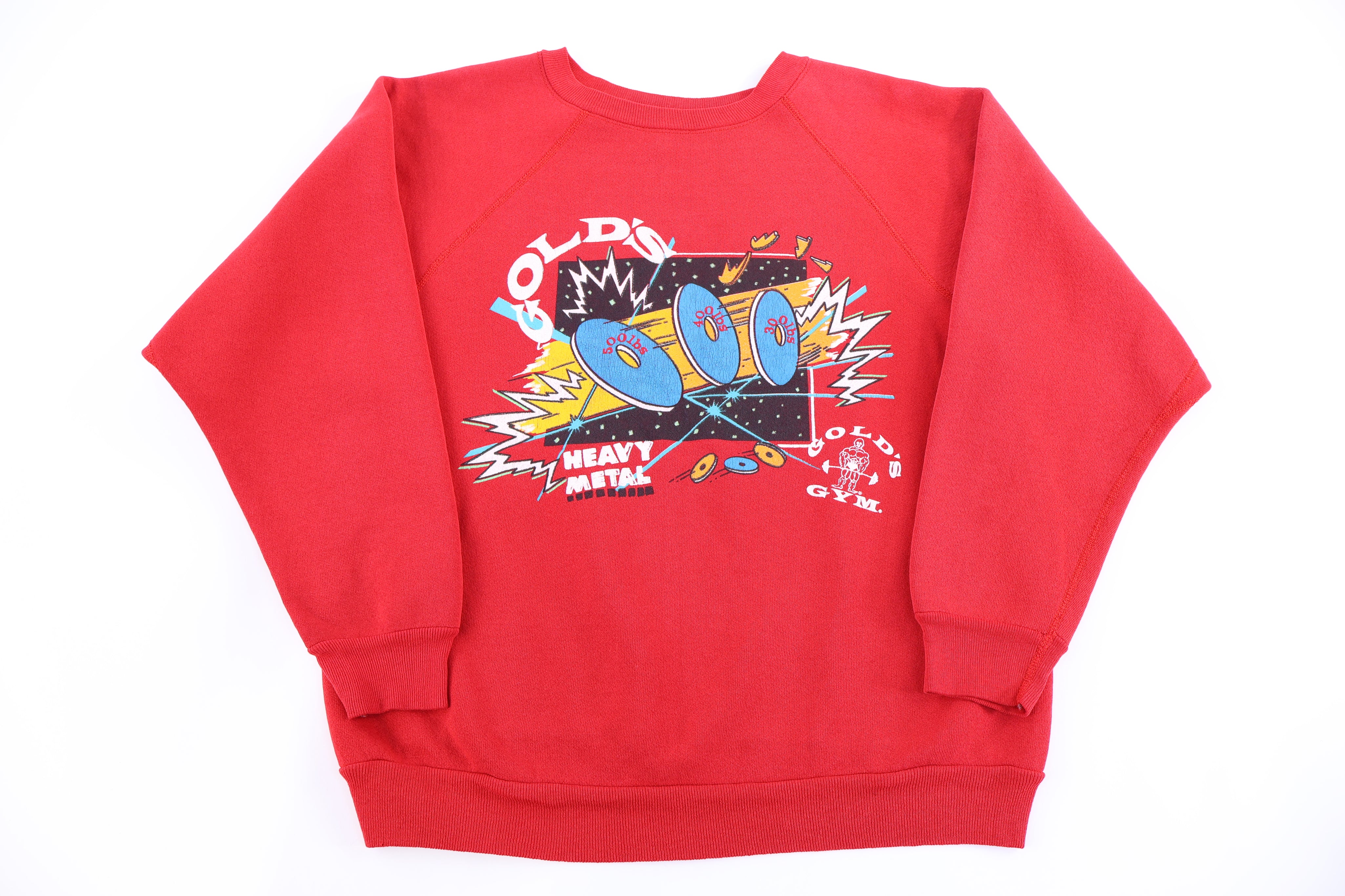 80's Gold's Gym Heavy Metal Sweatshirt - Sweatshirt - Thrifted Threads