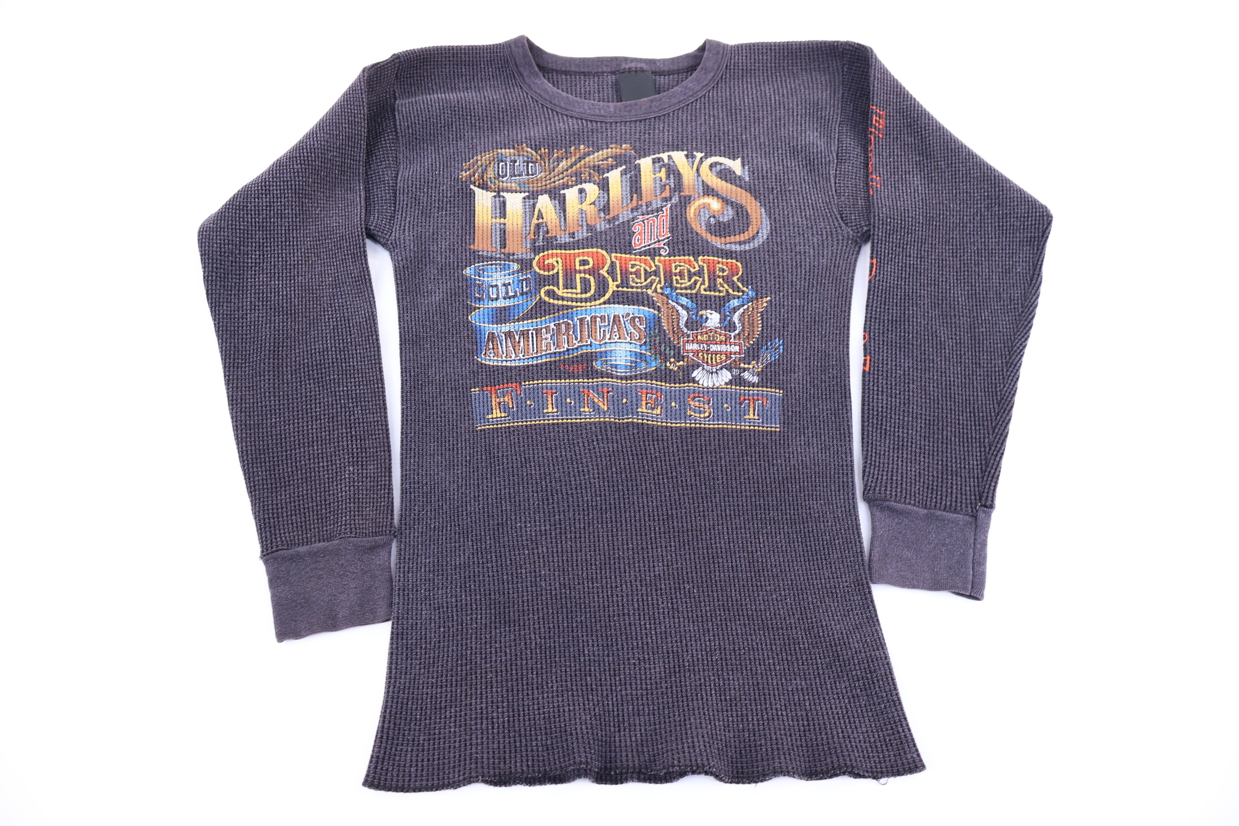 80's Harley Davidson Motorcycles Thermal LS T-shirt - Shirts & Tops - Thrifted Threads