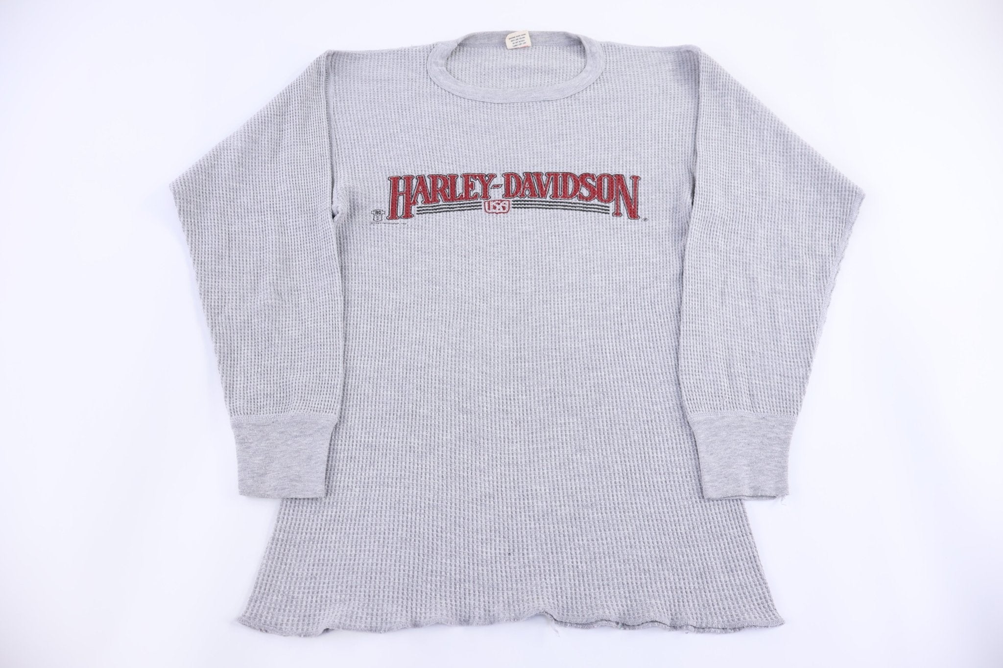 80's Harley Davidson Motorcycles Thermal LS T-shirt - Shirts & Tops - Thrifted Threads