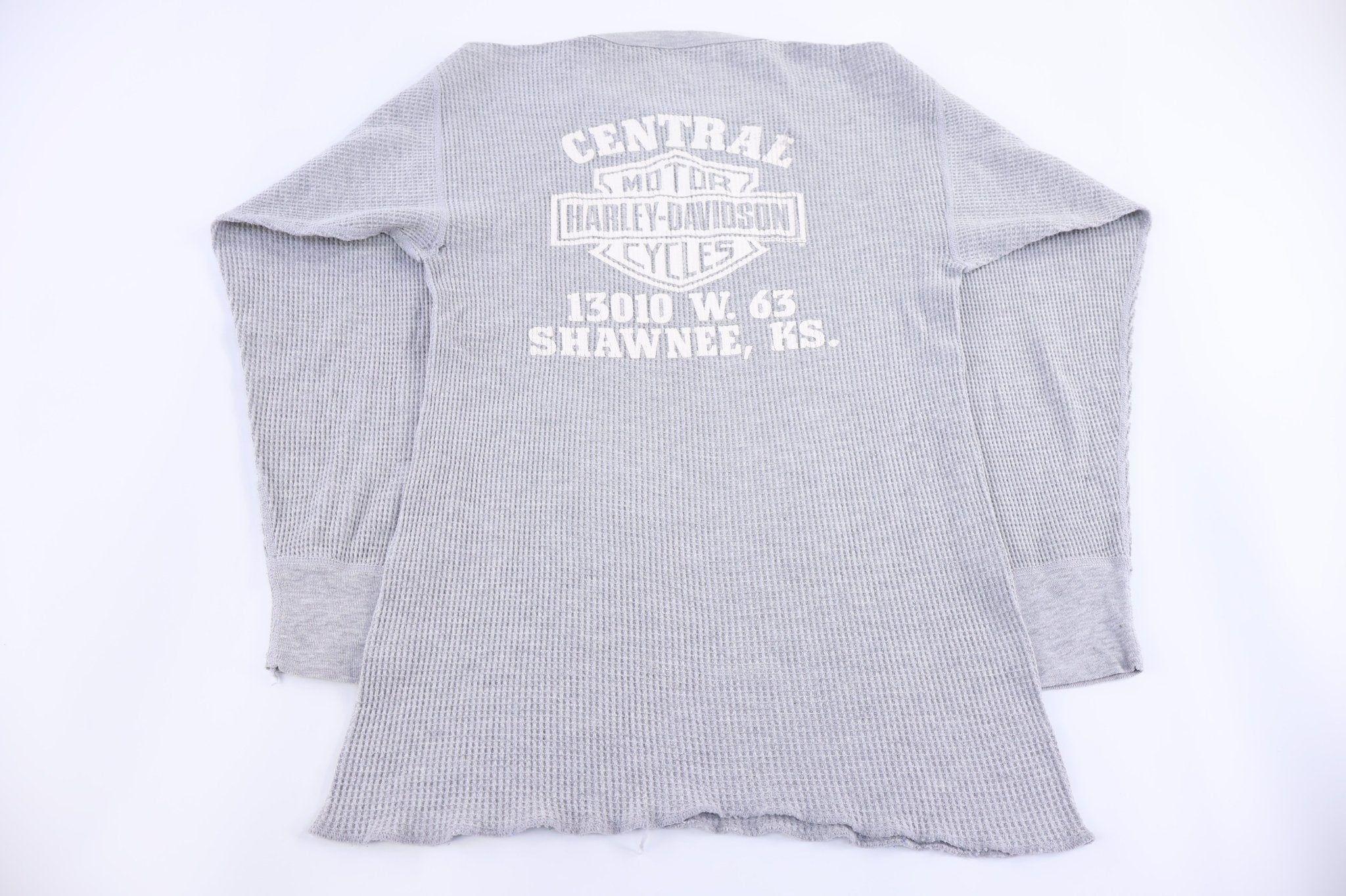 80's Harley Davidson Motorcycles Thermal LS T-shirt - Shirts & Tops - Thrifted Threads