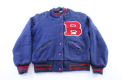 80's Howe's Athletic Red & Blue Cheerleader Varsity Jacket - Jacket - Thrifted Threads